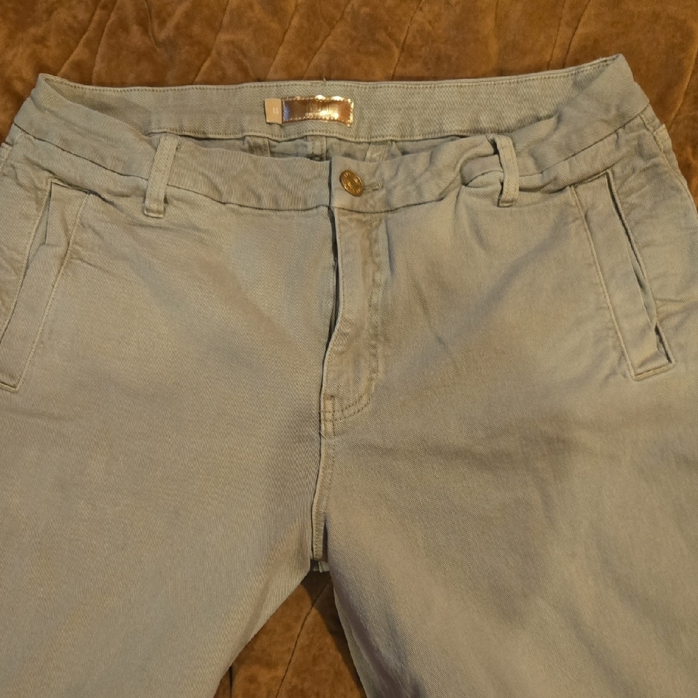 Kut from the Kloth Beige Denim Wide Leg Pants - Picture 3 of 7